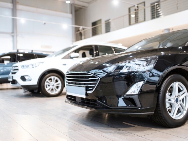 Vehicles in a Car Showroom