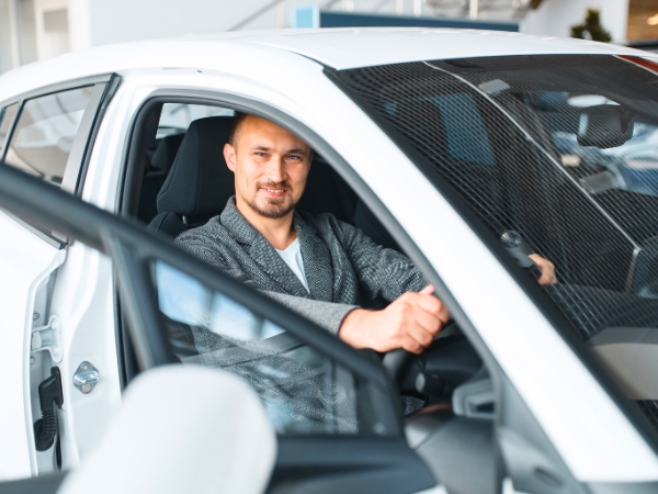 Man Renting a Car