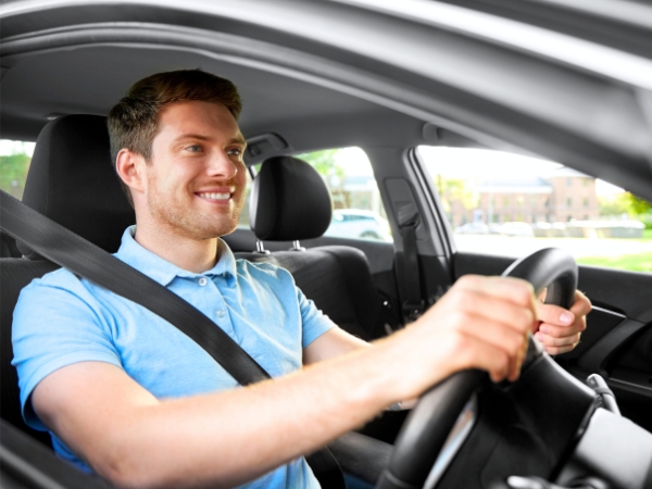 Man Driving a Car